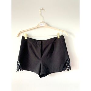 Forever 21 Black Shorts with Lace Insert